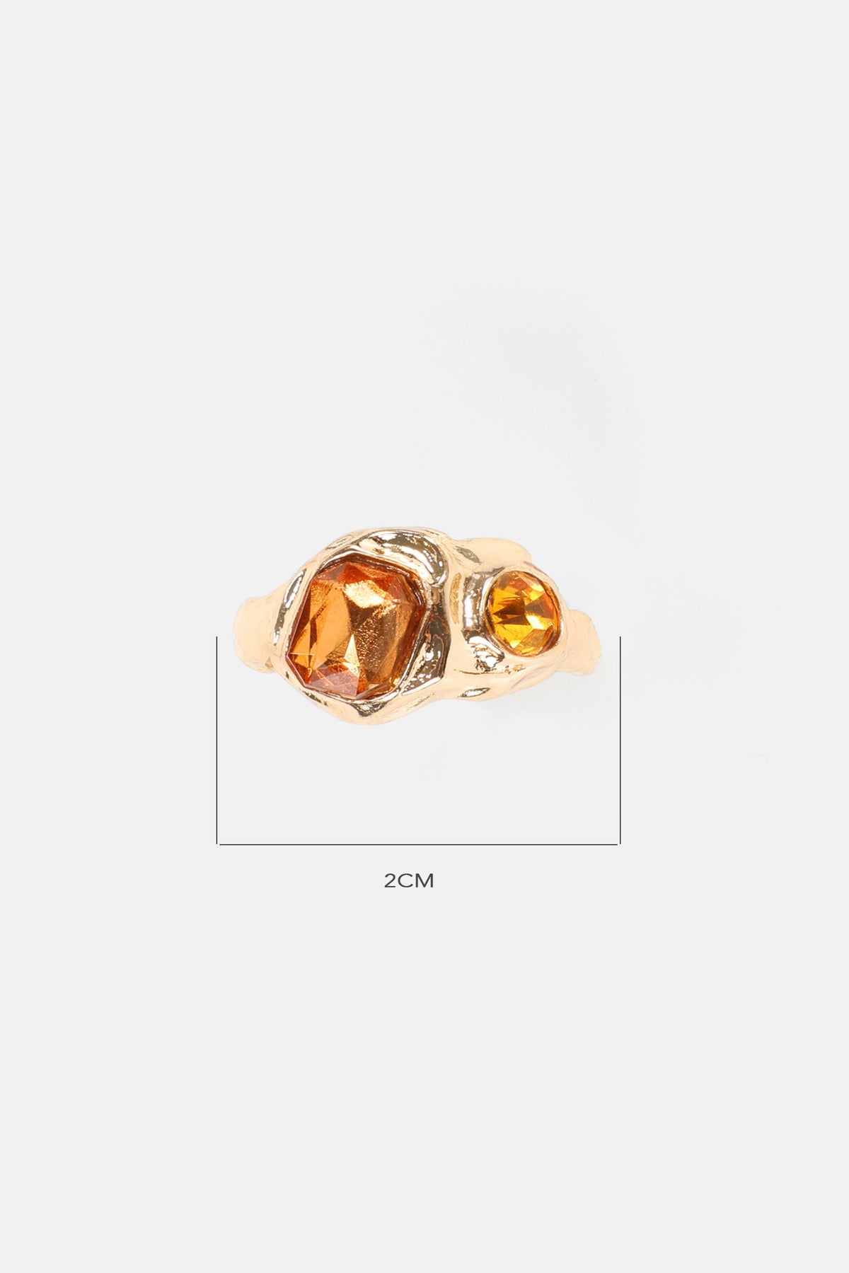 Faux Diamond Metal Ring Set