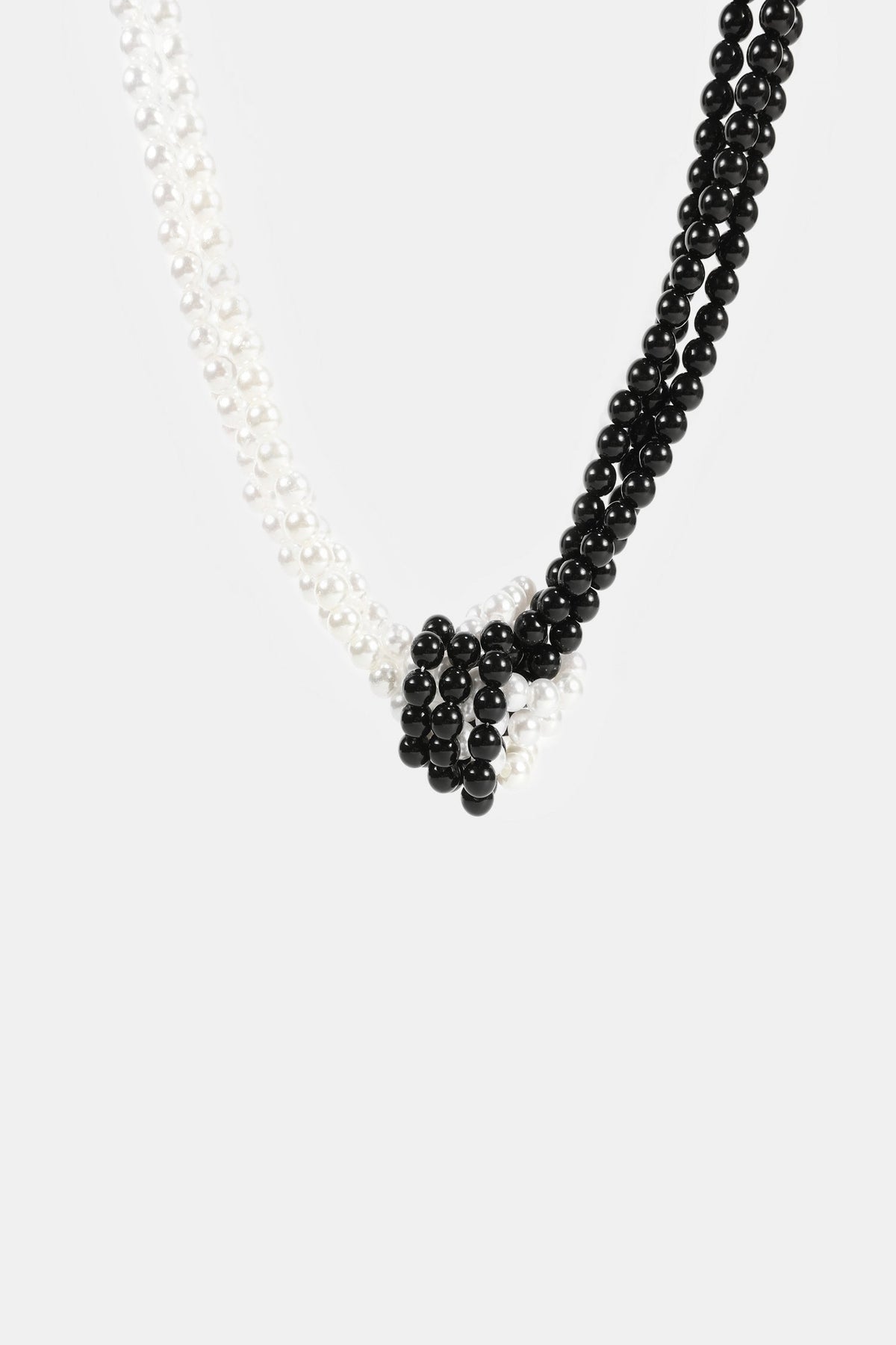 Faux Pearl Warp Necklace