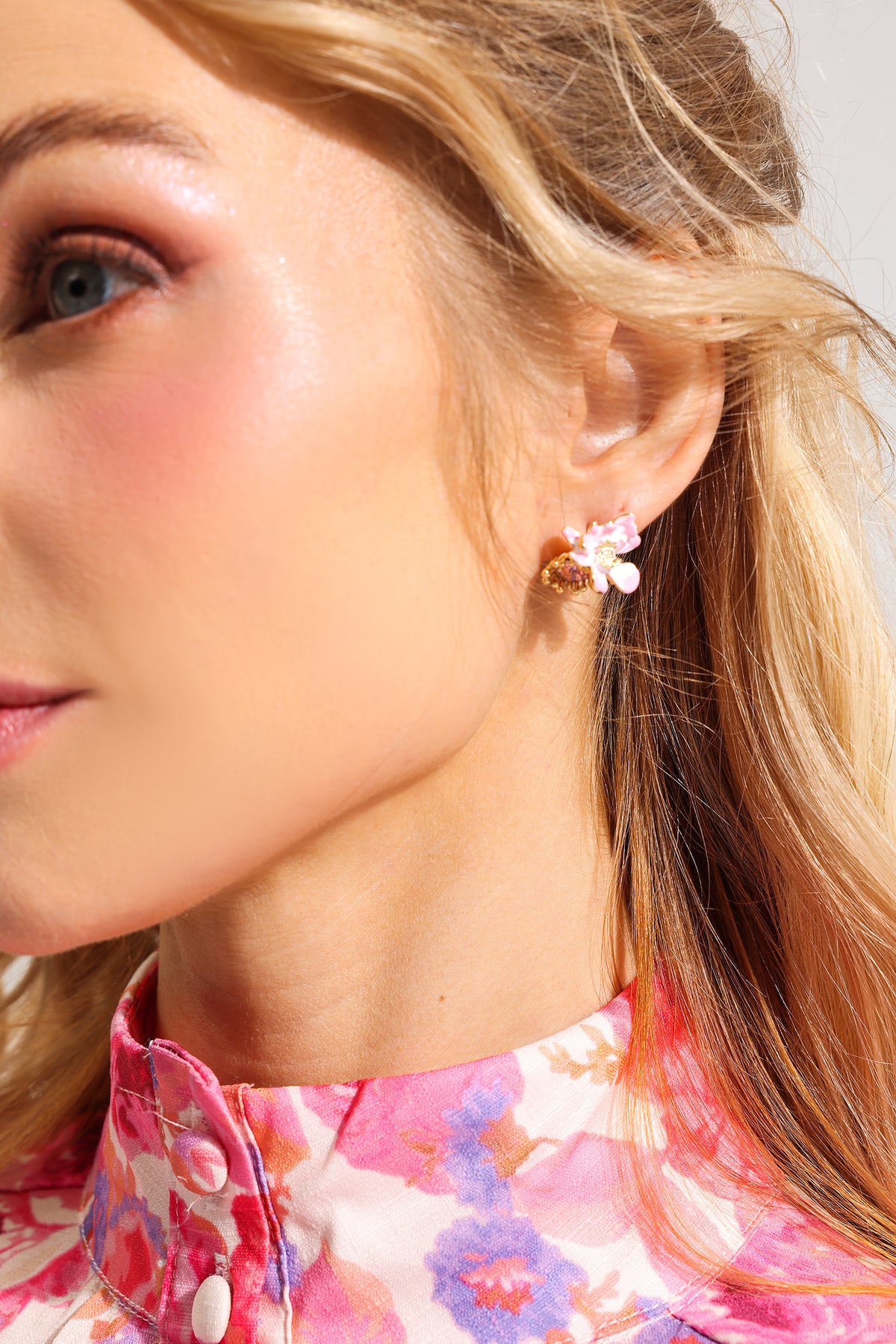 Floral Shape Metal Earrings