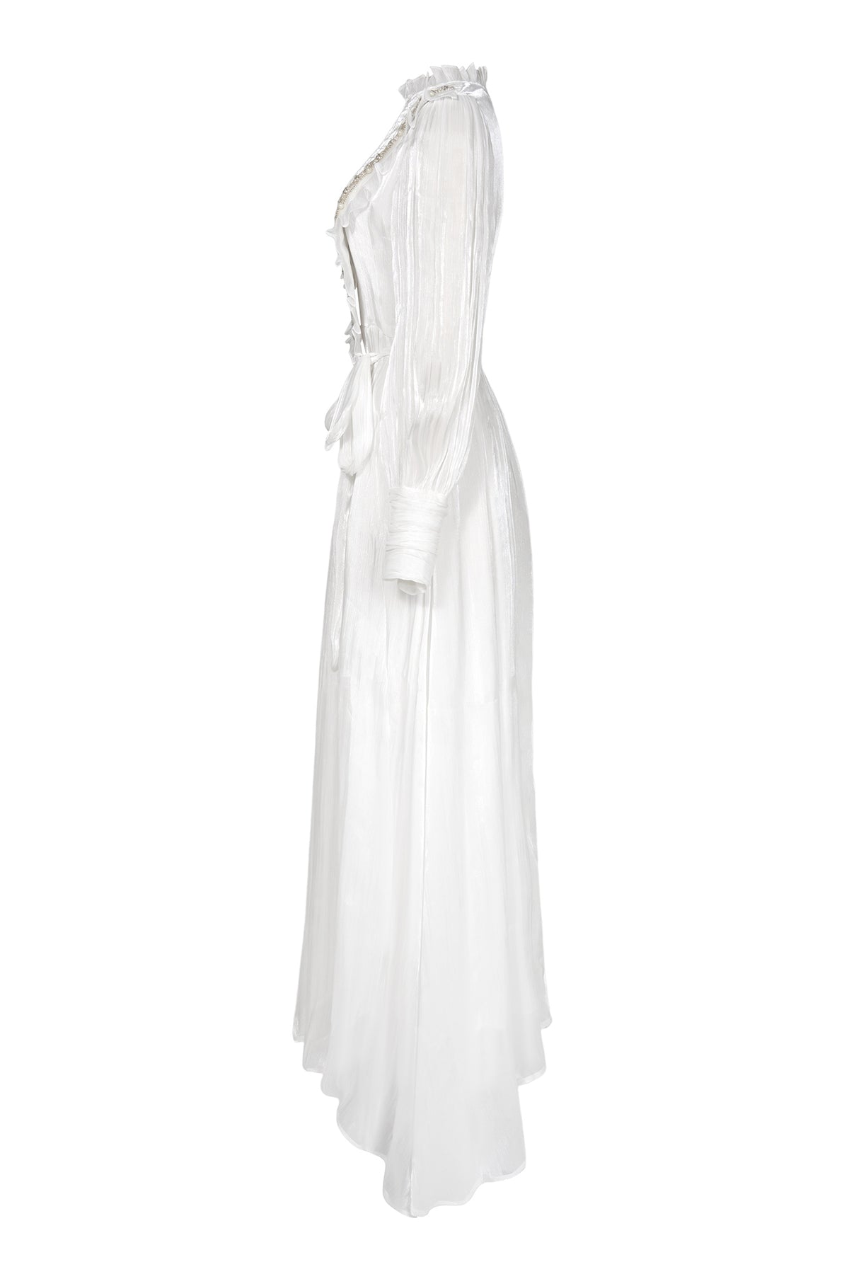 Satin Rivet Midi Dress With Belt