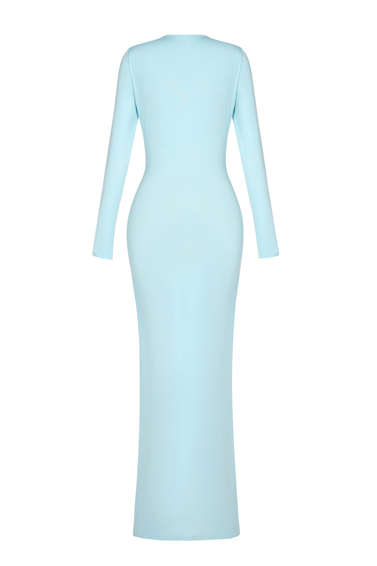 Jersey Knotted Metal Button Maxi Dress