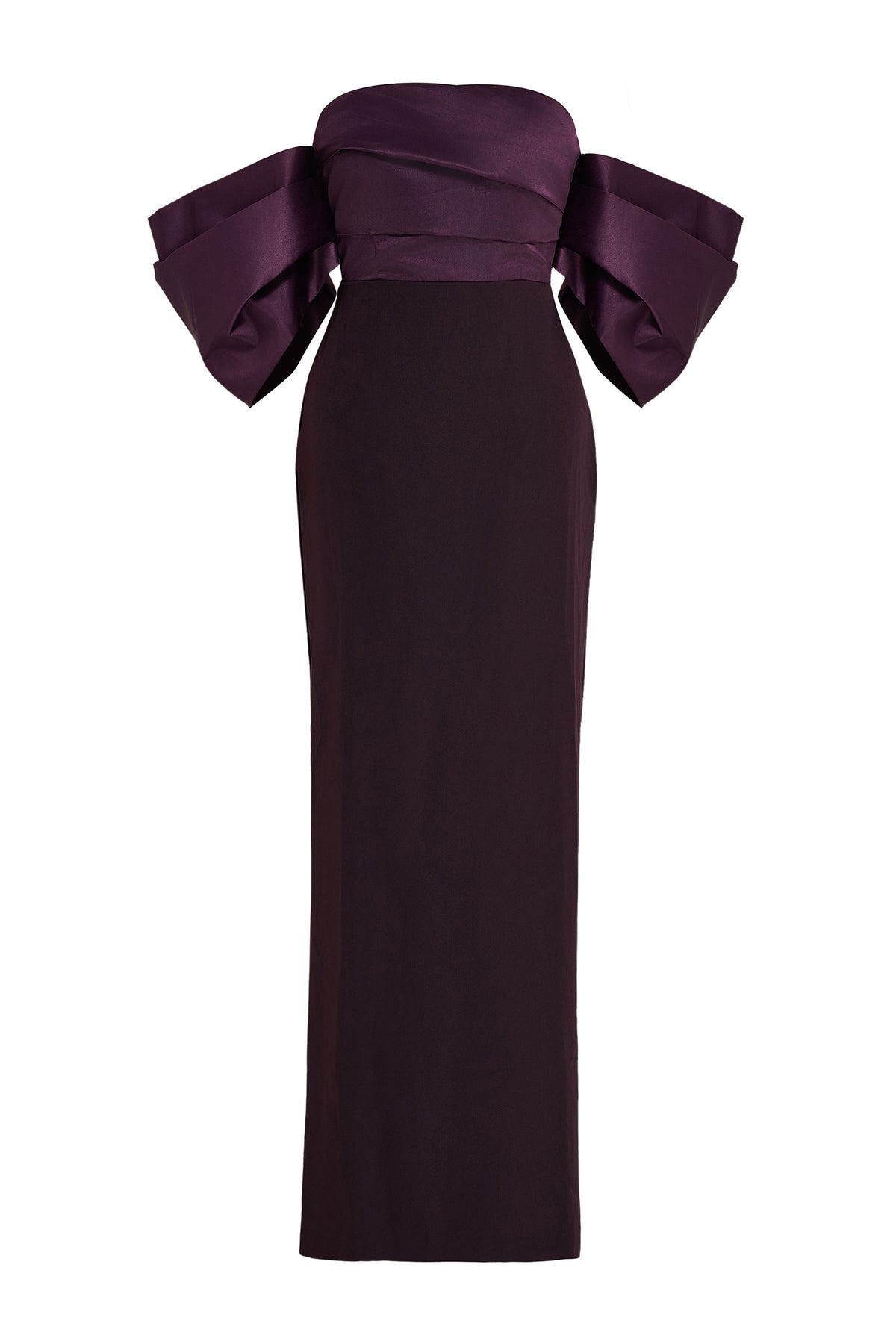 Satin Splicing Off-Shoulder Midi Dress