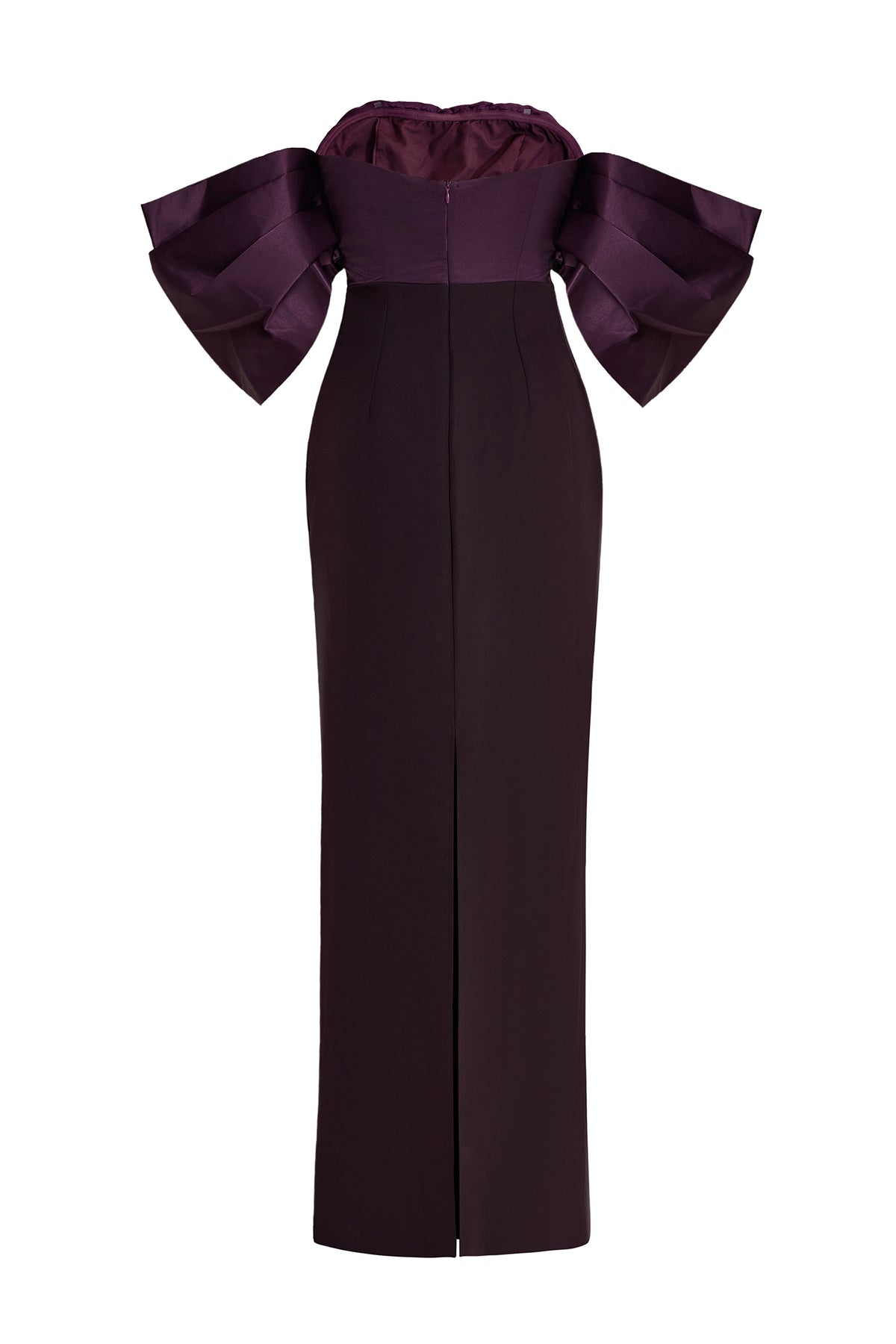 Satin Splicing Off-Shoulder Midi Dress