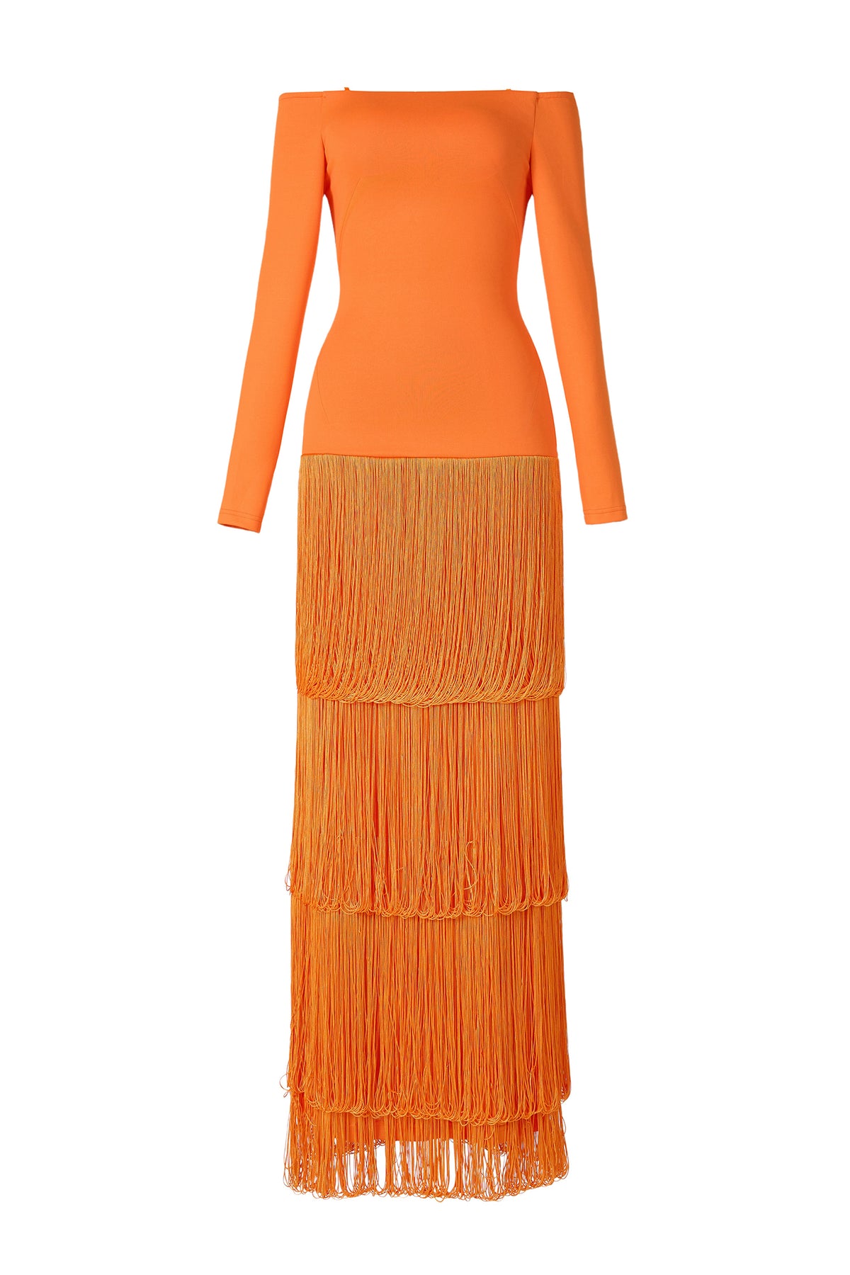 Tassel Off-Shoulder Maxi Dress