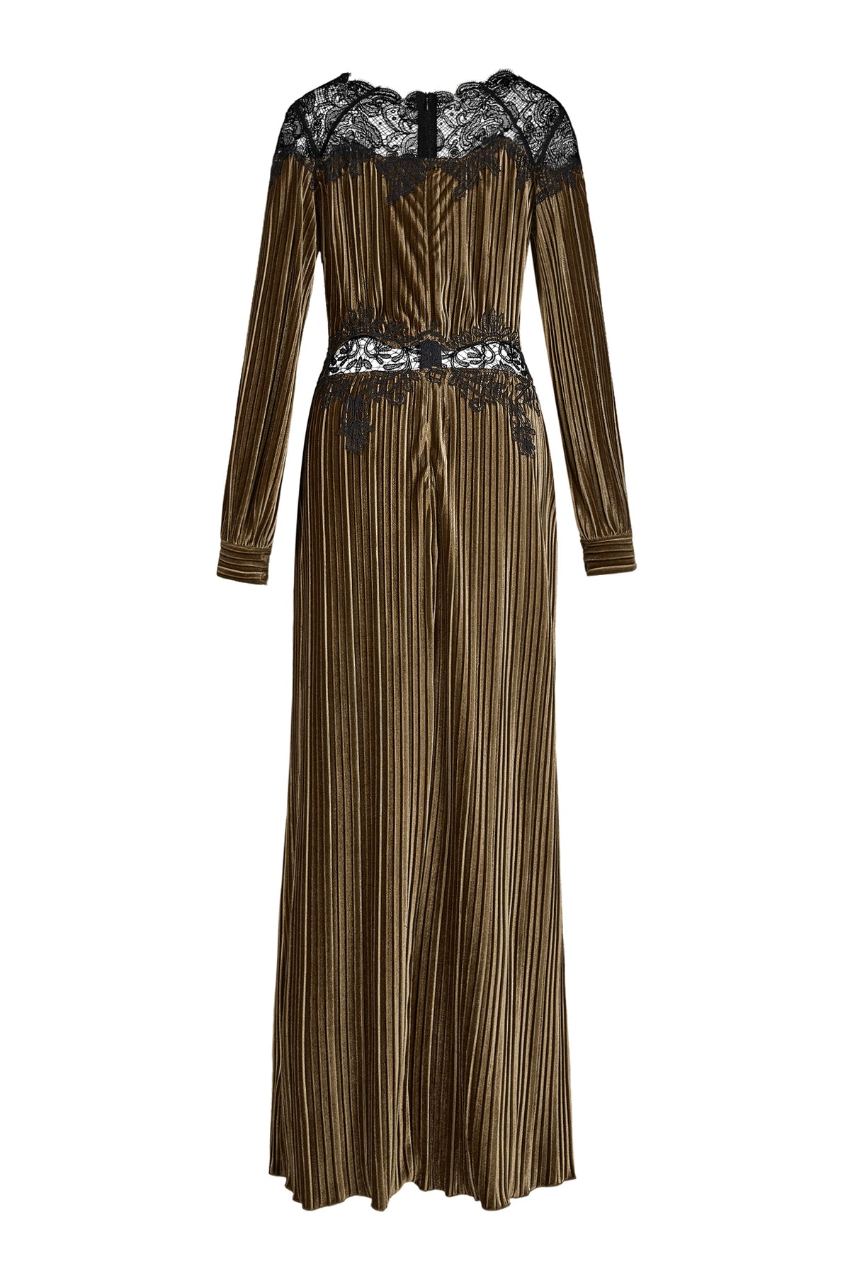 Velvet Splicing Lace Maxi Dress