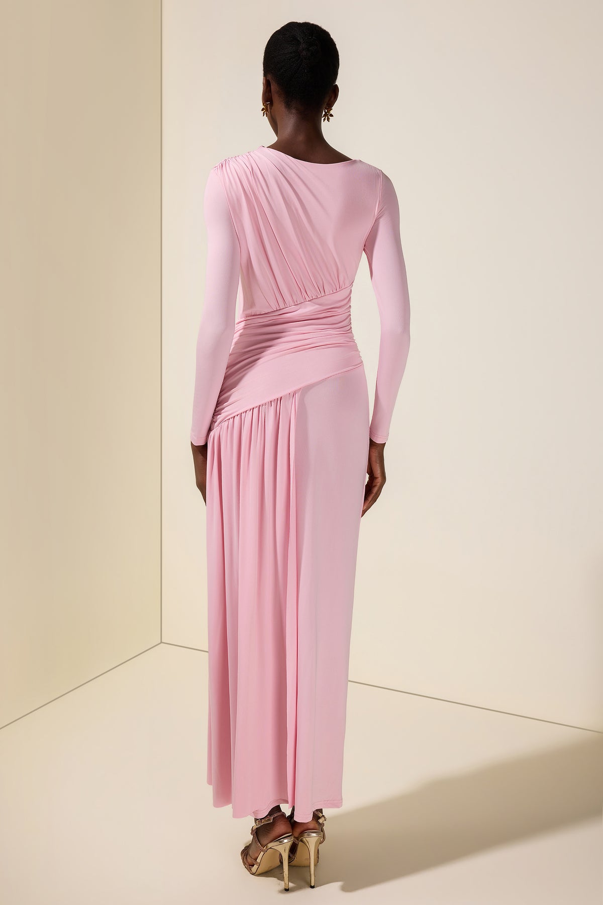 Jersey Long Sleeve Maxi Dress