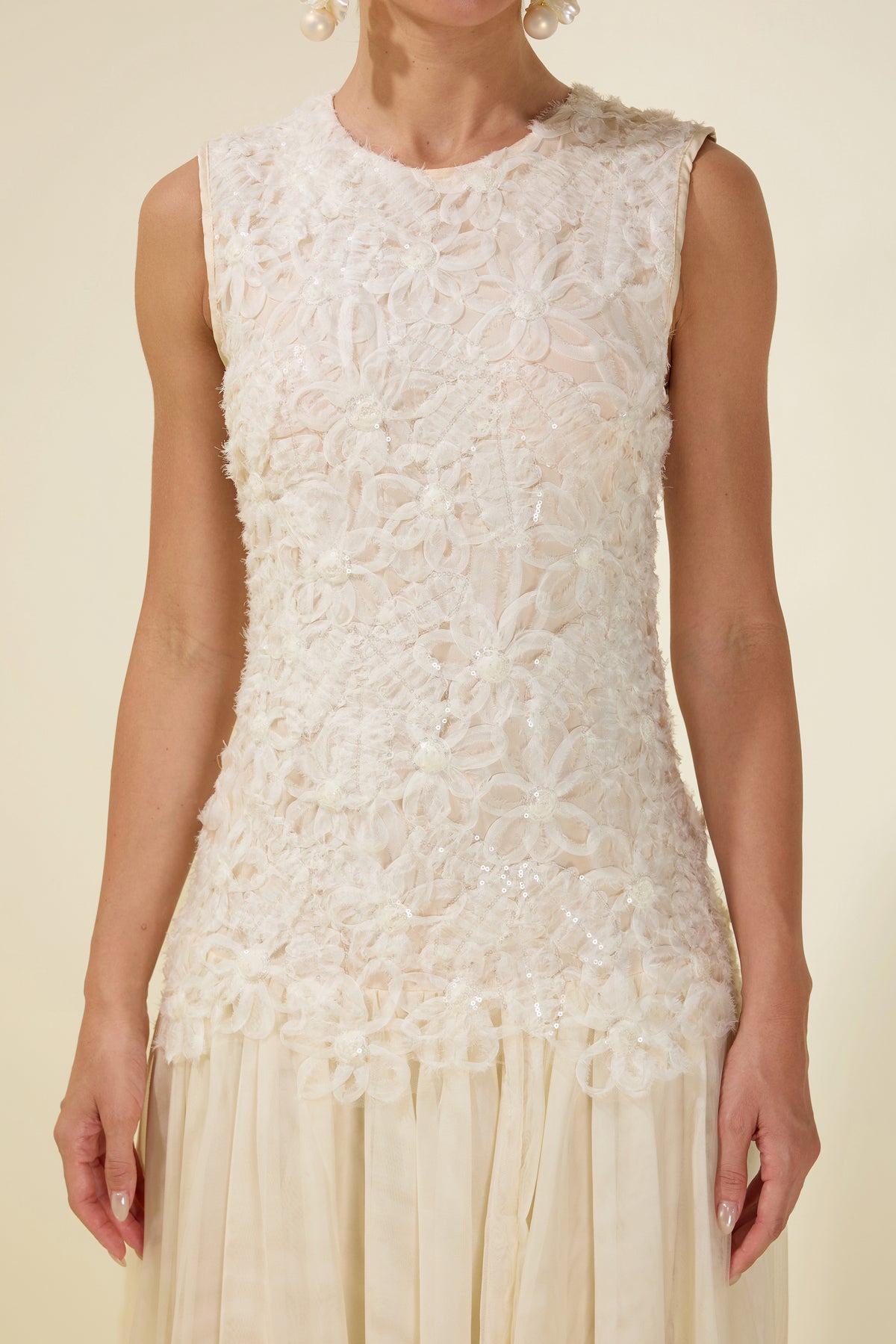 Sequin Round Neck Sleeveless Midi Dress
