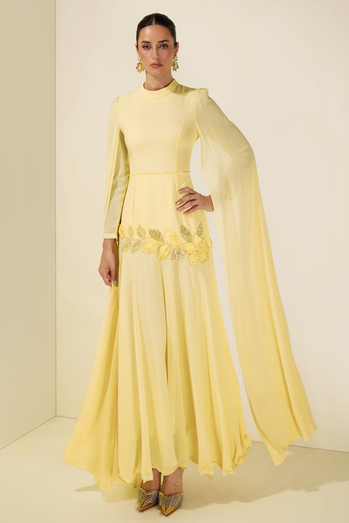 Beaded Embroidered Maxi Dress