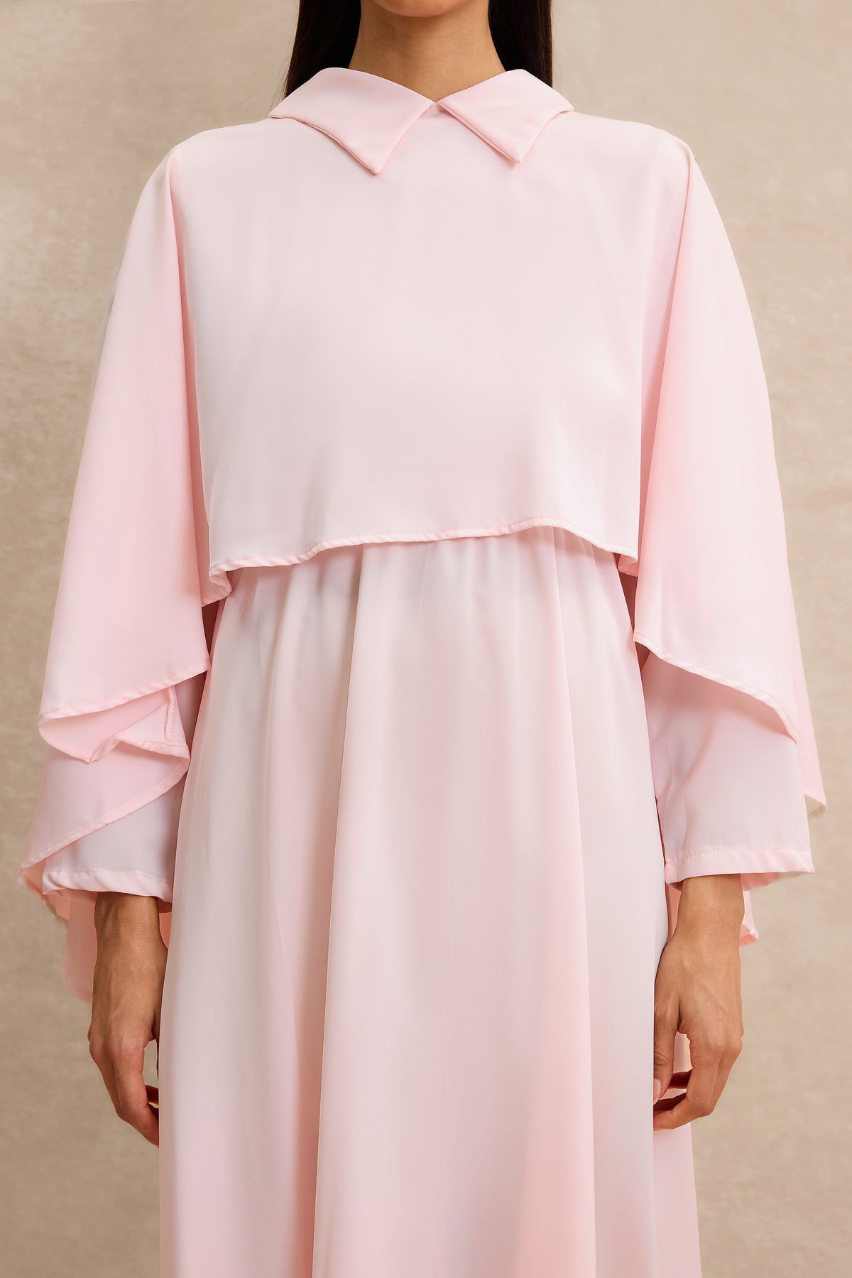Cape Sleeve Top & Midi Dress