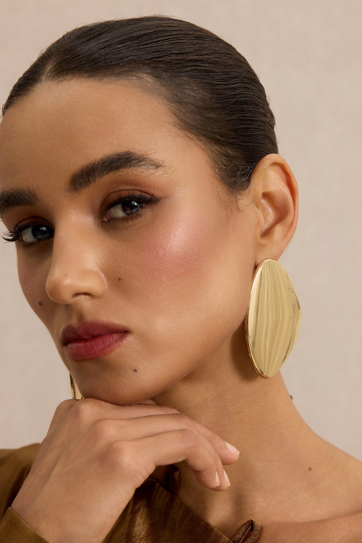 Geometric Exaggerated Gold Earrings