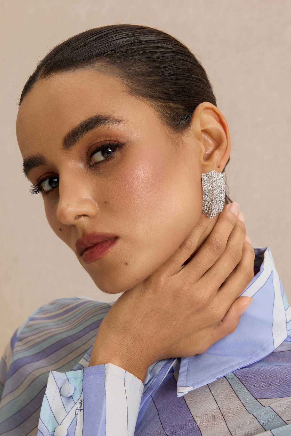 Crystal Rectangle Earrings