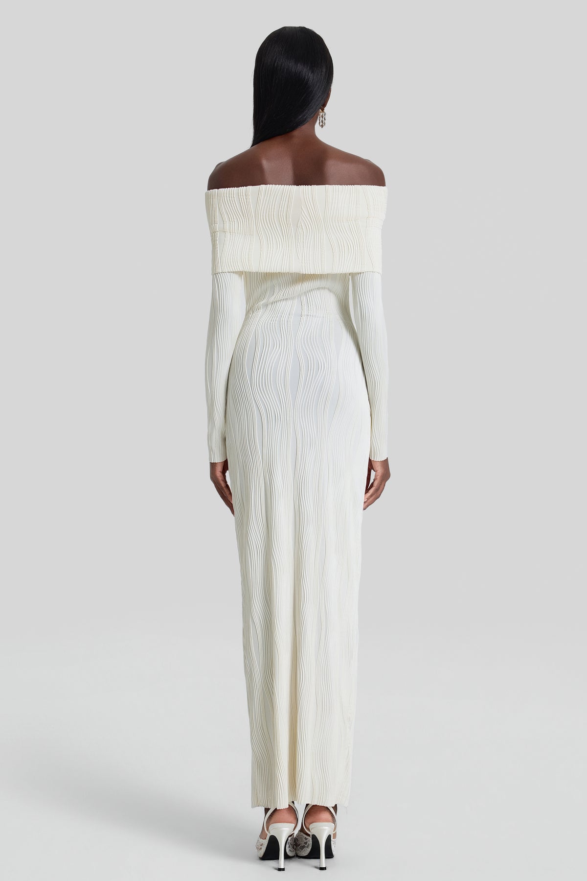 Jersey Off Shoulder Bodycon Maxi Dress