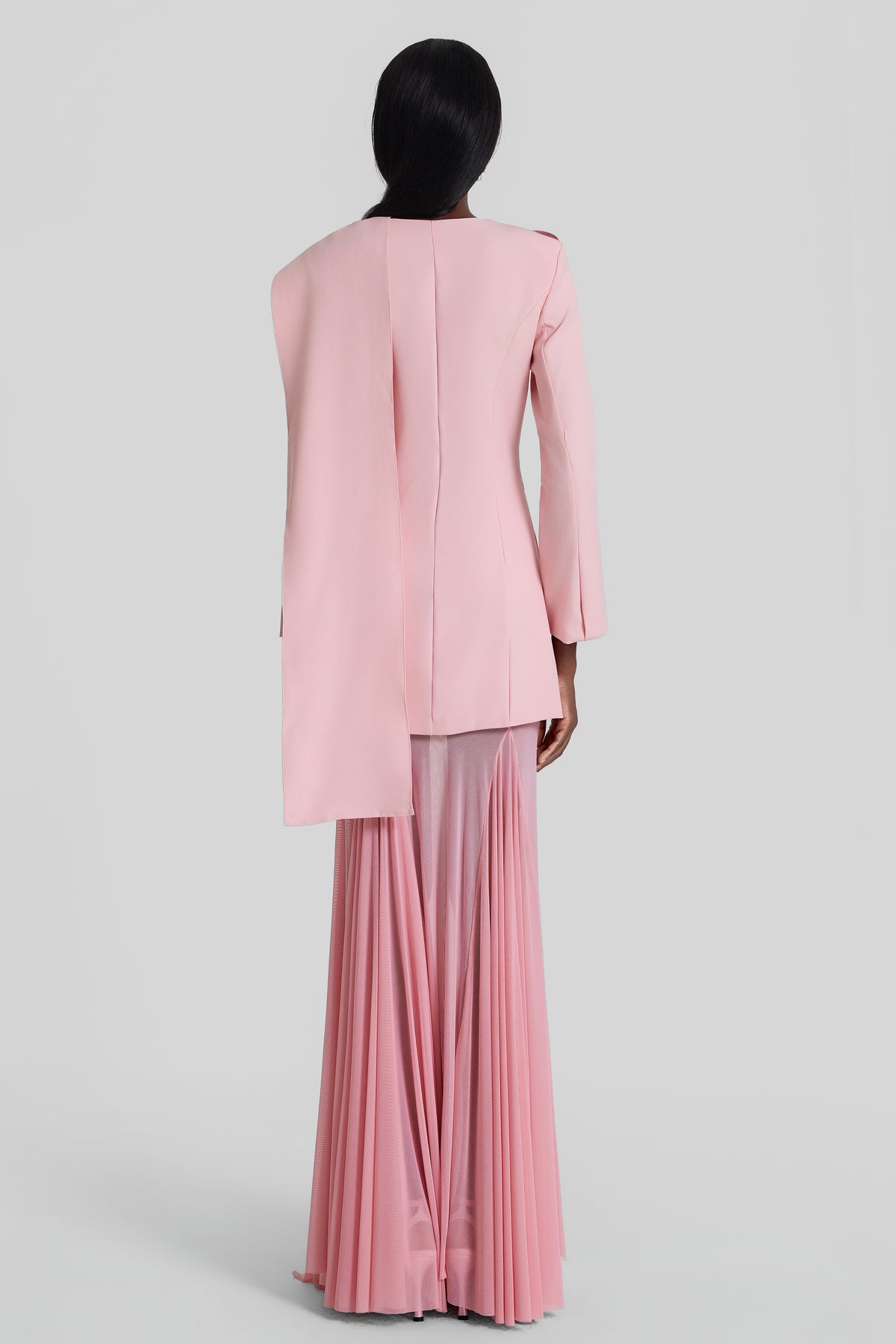 Double Breasted Long Sleeve Blazer & Mid Waist Maxi Skirt Set