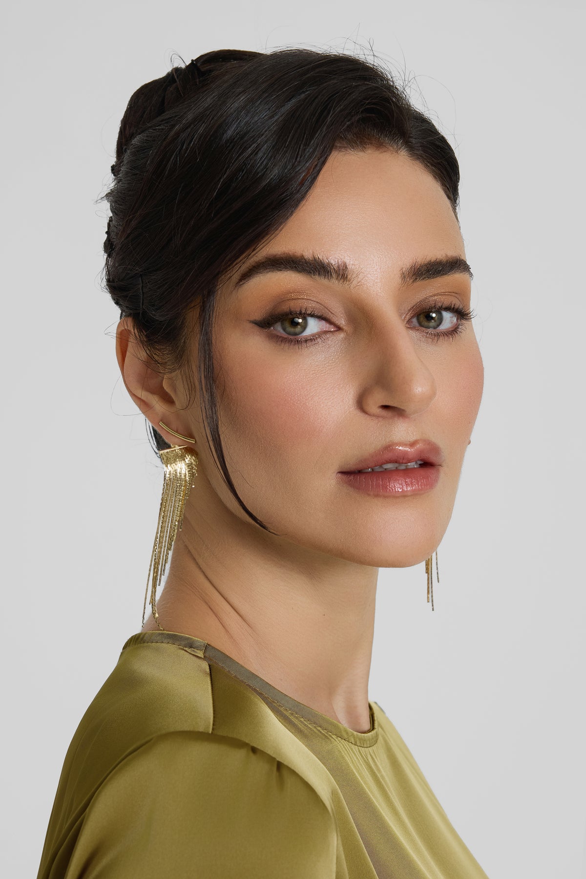 Gold Irregular Tassel Earrings