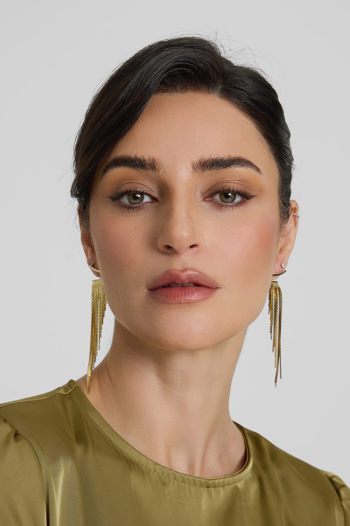 Gold Irregular Tassel Earrings
