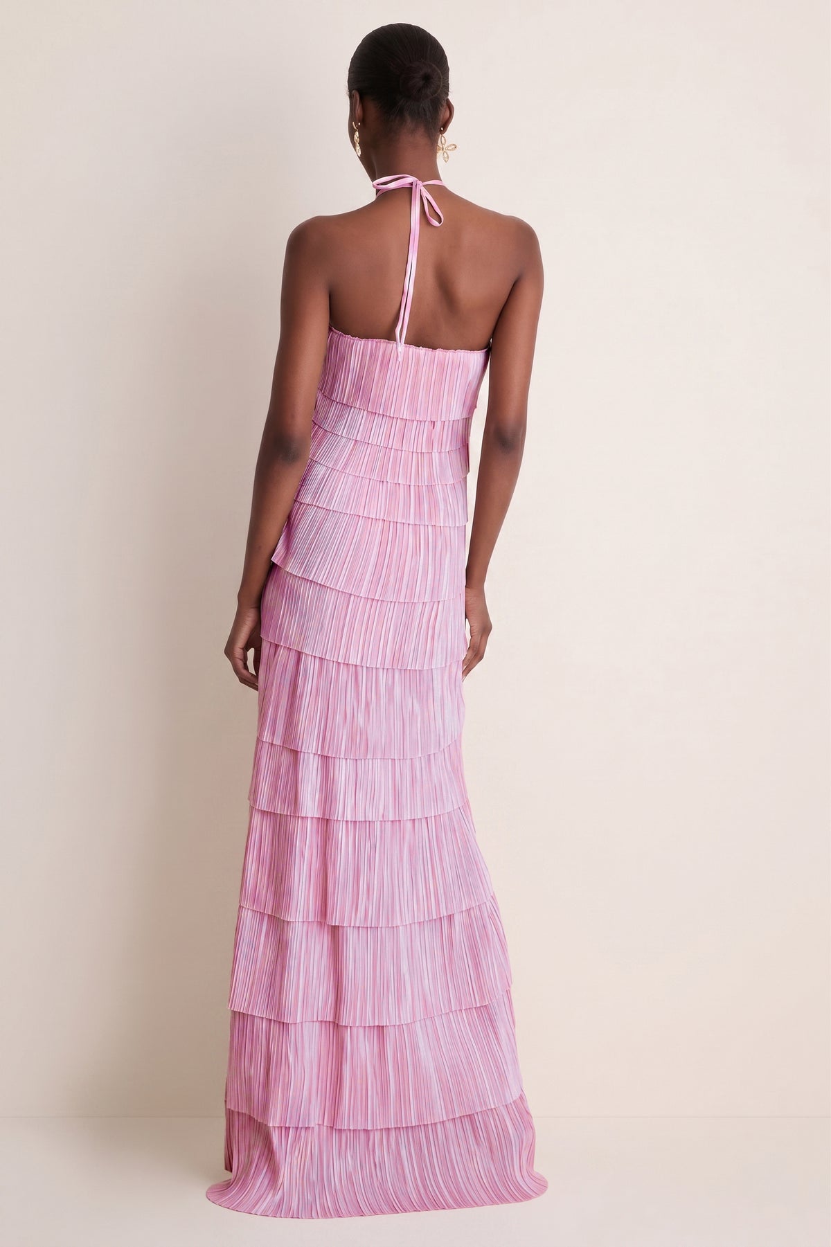 Sleeveless Backless Halter Neck Maxi Dress