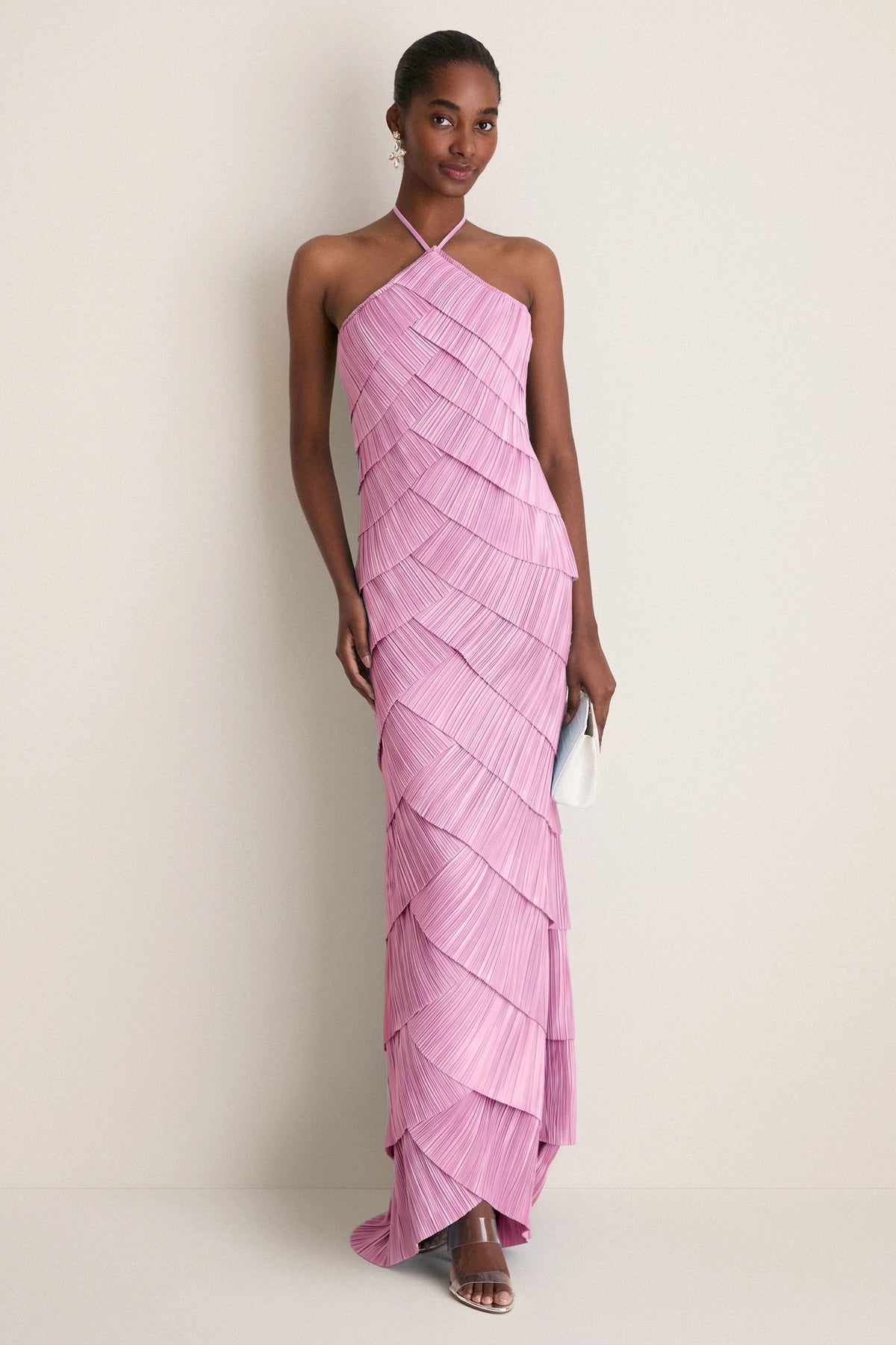 Sleeveless Backless Halter Neck Maxi Dress