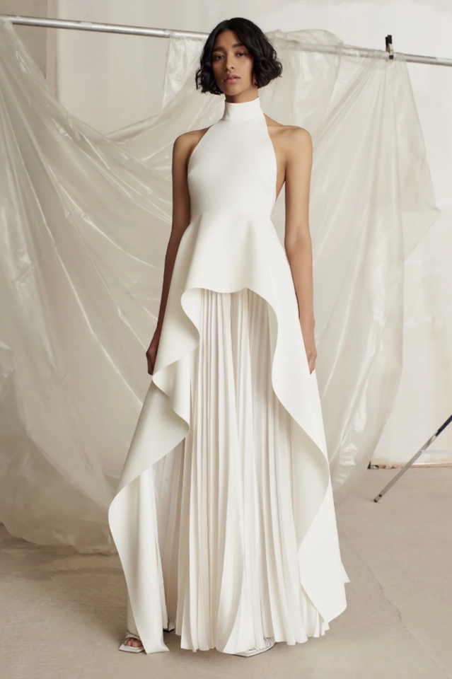 Sleeveless Backless Asymmetric Top & Maxi Skirt Set