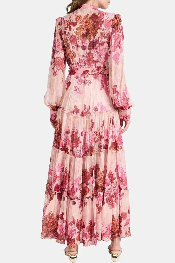 Floral Midi Sleeve Maxi Dress