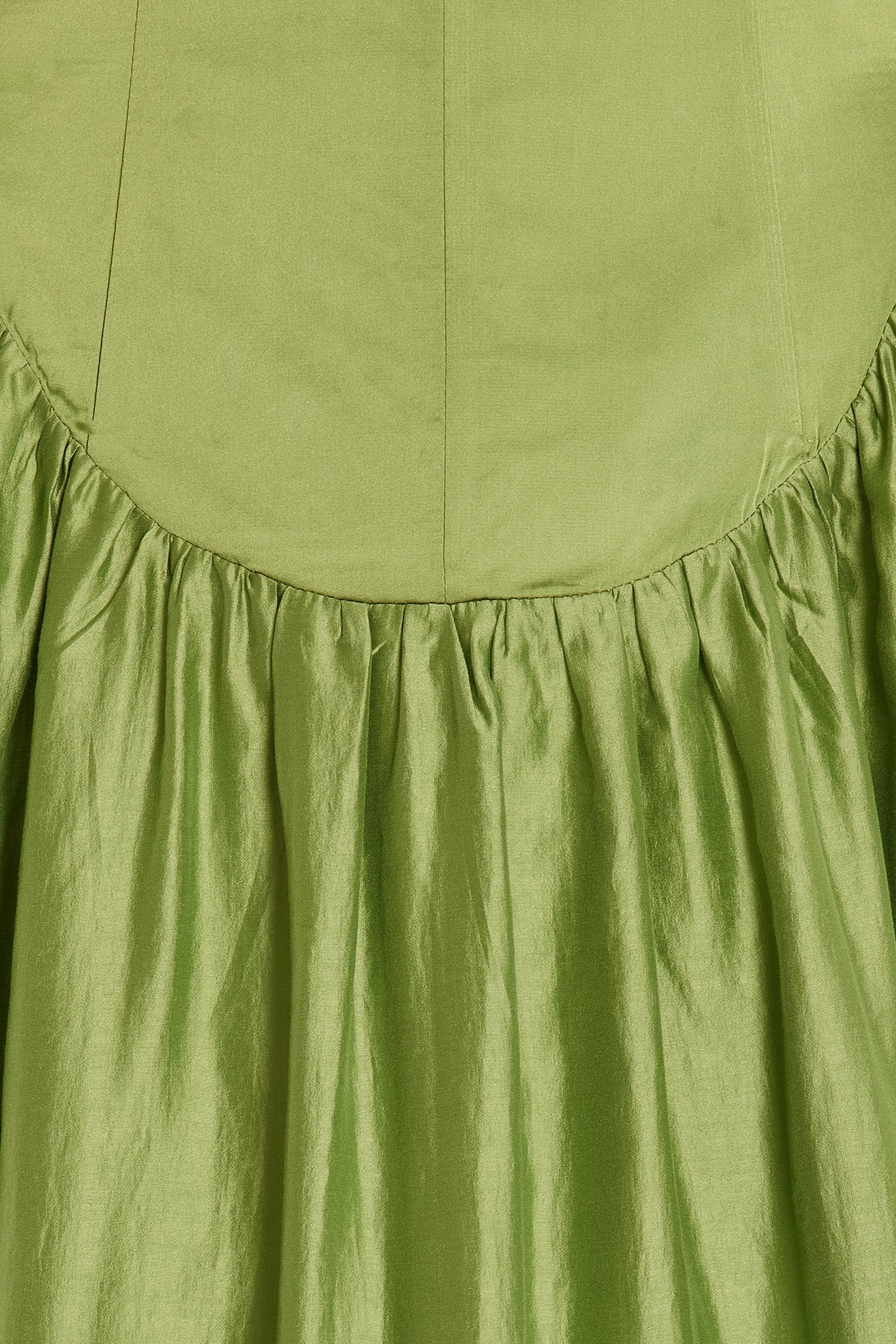 Round Neck Long Sleeve Gathering Top & Solid Maxi Skirt Set
