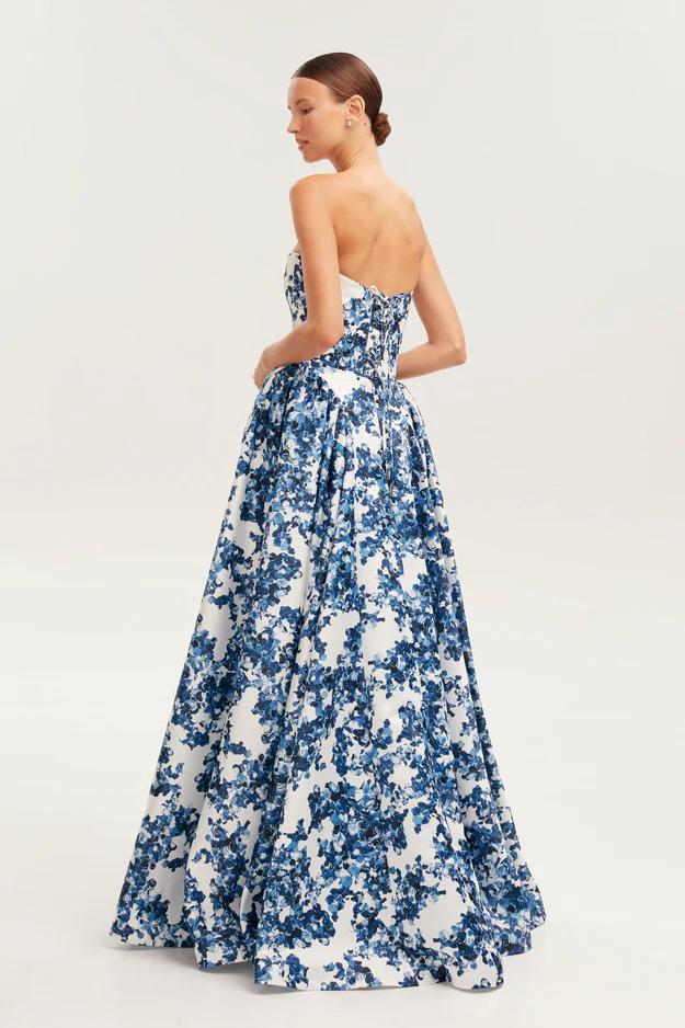 Floral Off-Shoulder Sleeveless Midi Dress