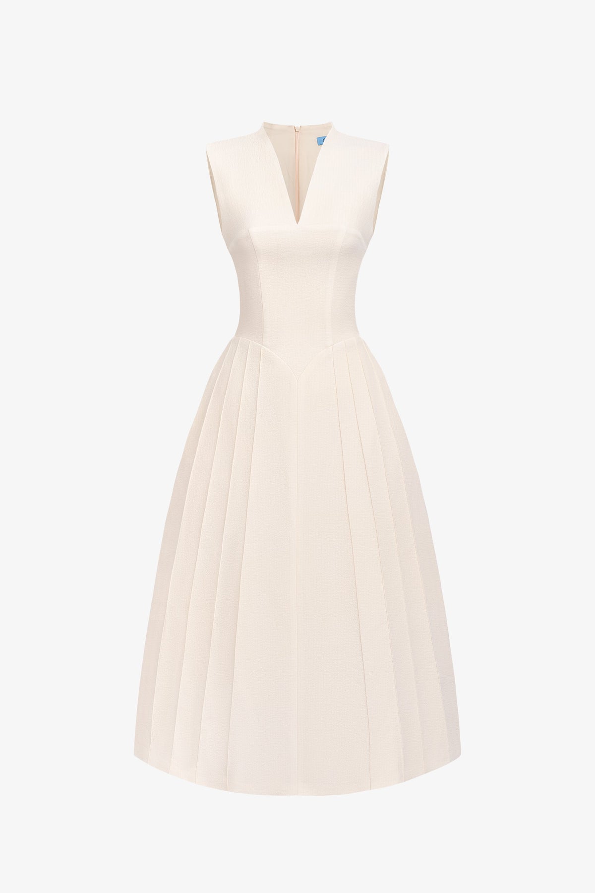 V-Neck Ruched Midi Dress With Cape