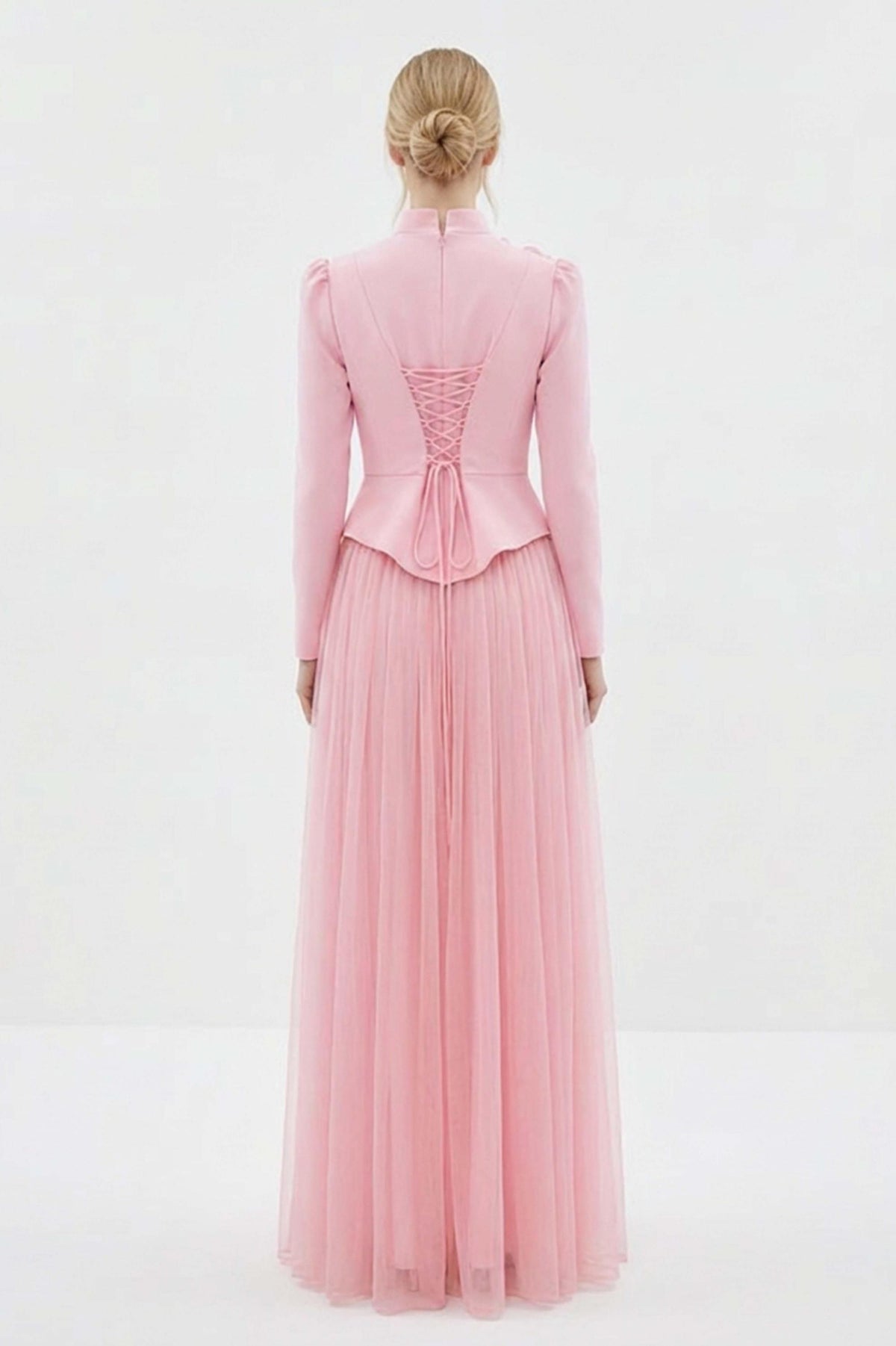 3D Flower Rhinestone Rivets Top & Midi Skirt Set