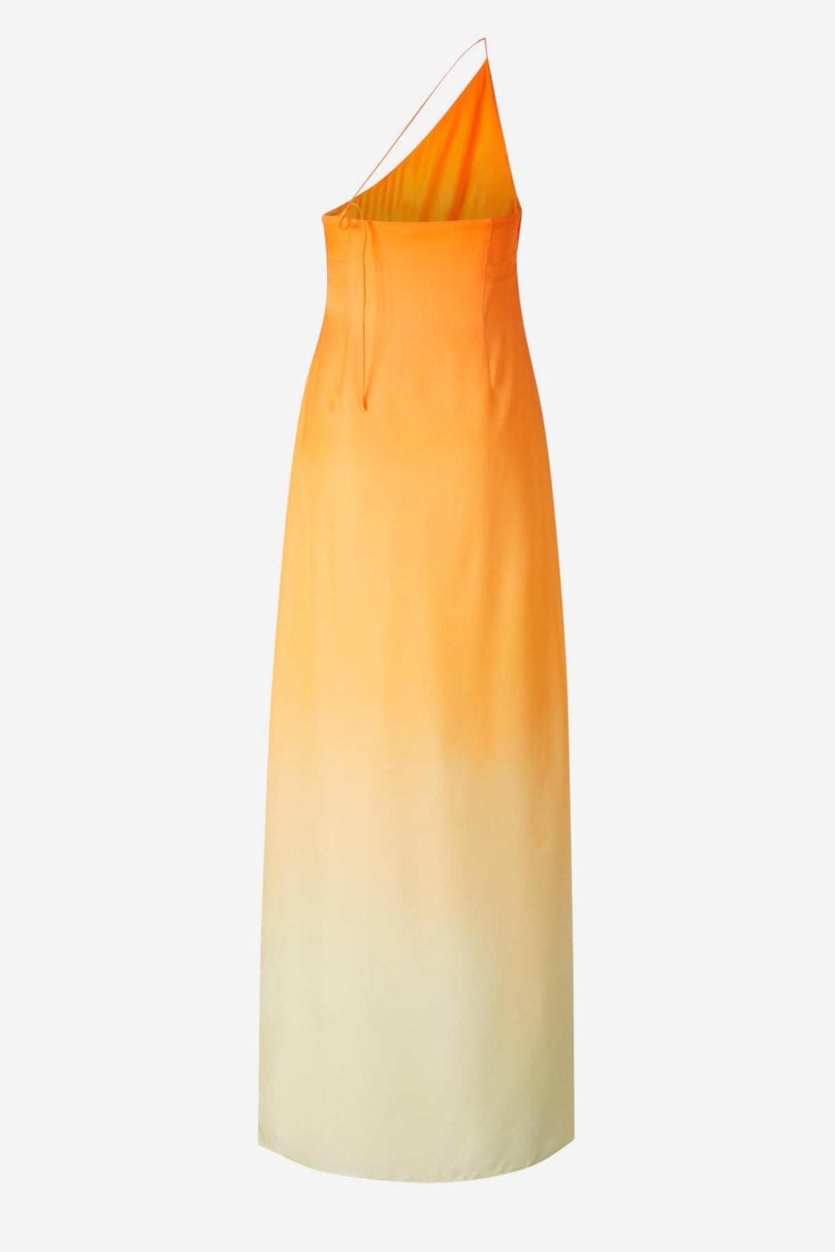 Jersey Gradient Color Skew Collar Maxi Dress