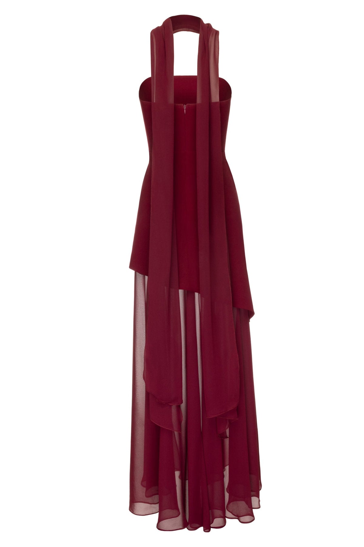 Solid Off-Shoulder Tie-Up Maxi Dress
