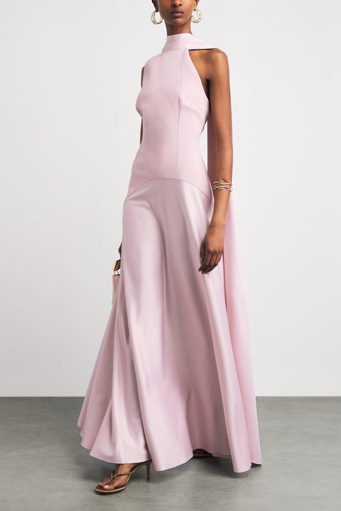 Halter Neck Sleeveless Midi Dress