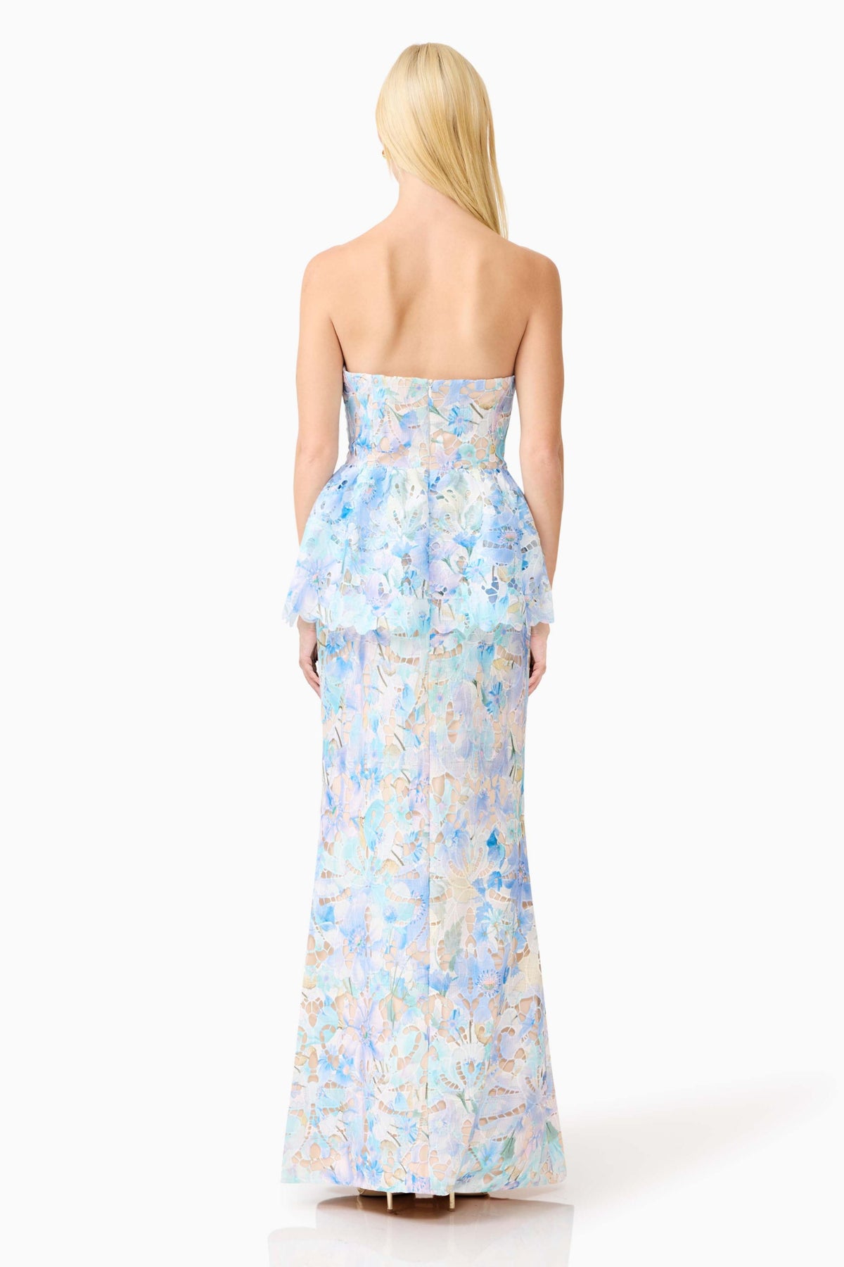 Lace Ruffle Off Shoulder Midi Dress