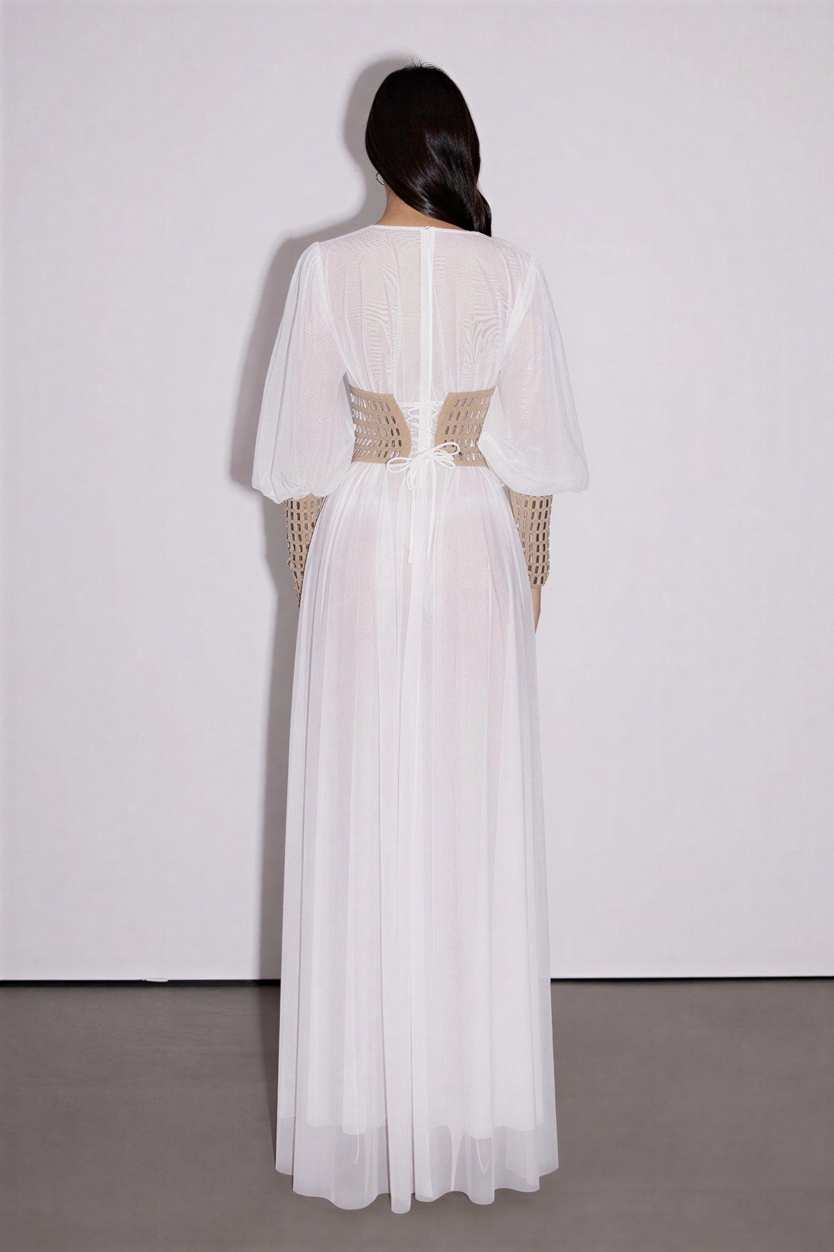 Crystal Mesh Maxi Dress