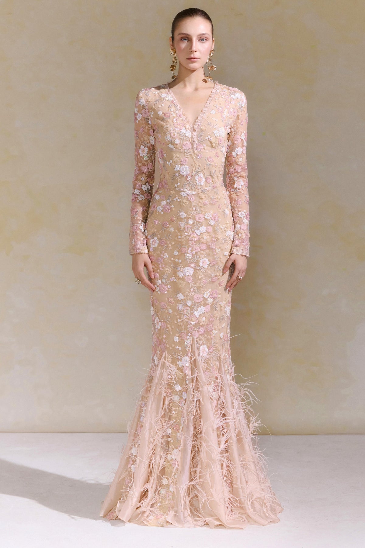 Sequin Embroidery Tassel Maxi Dress
