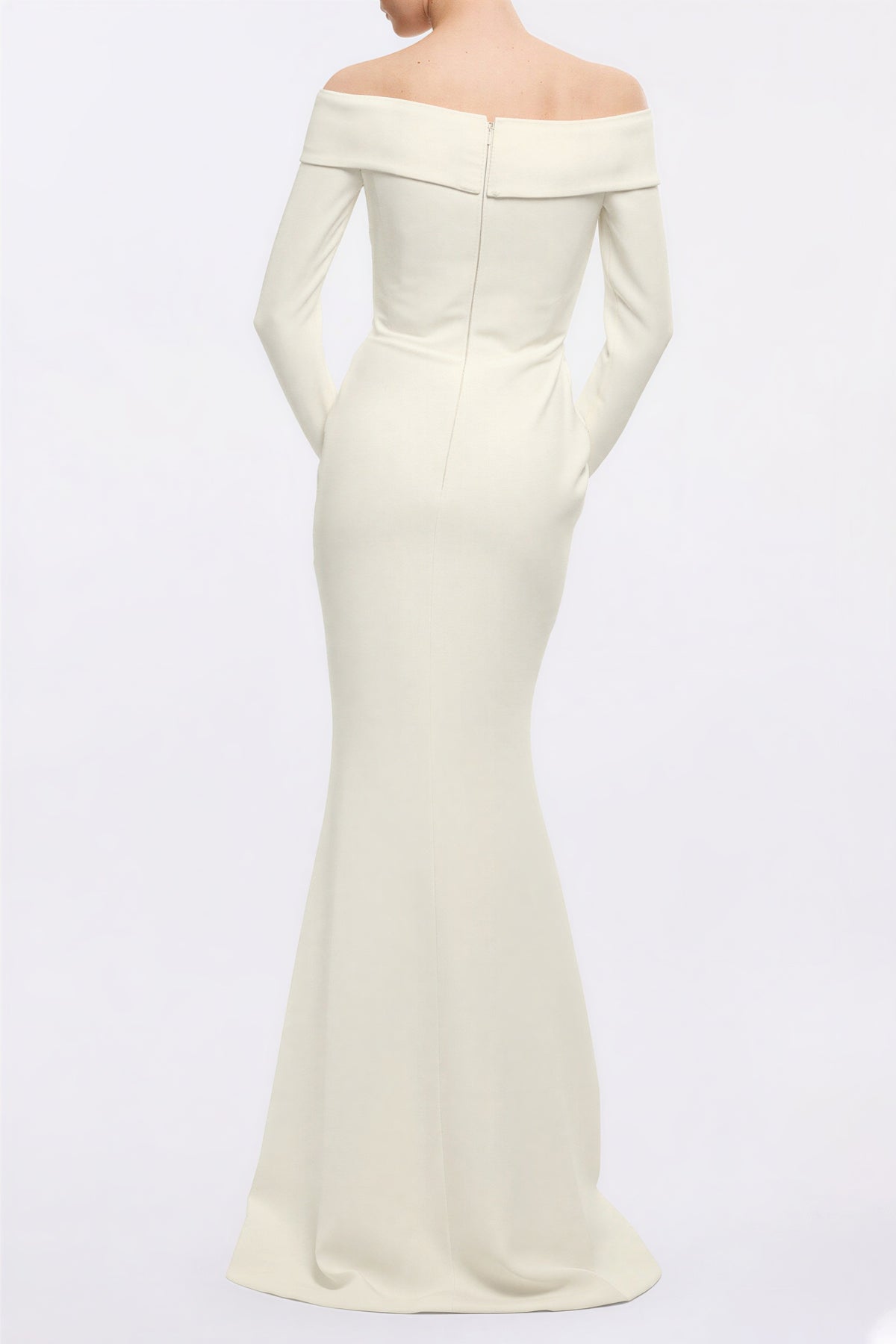 3D Flower Off Shoulder Gathering Maxi Dress