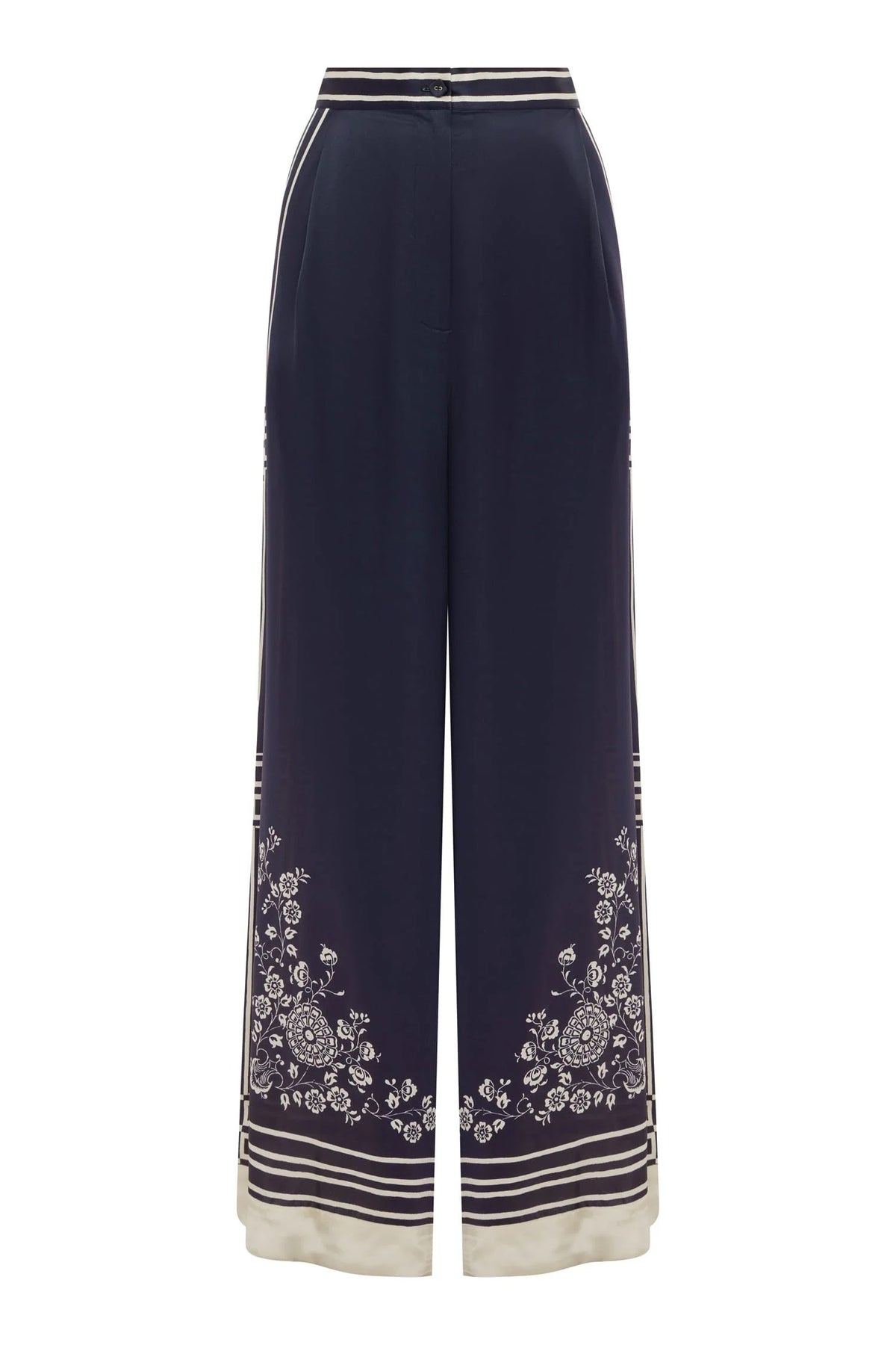 Paisley Print Blouse & High Waist Pants Set
