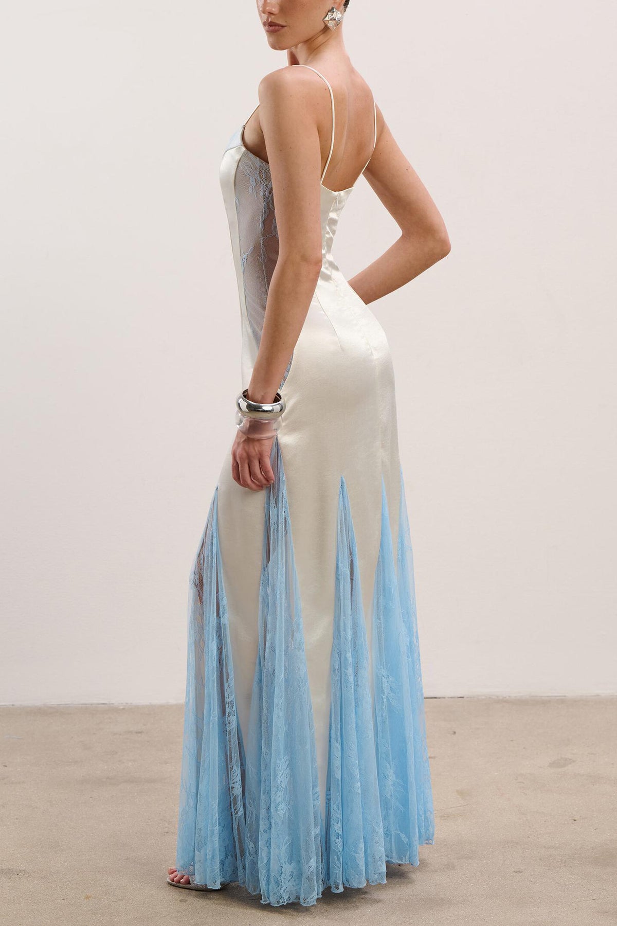Slip Lace Splicing Maxi Dress
