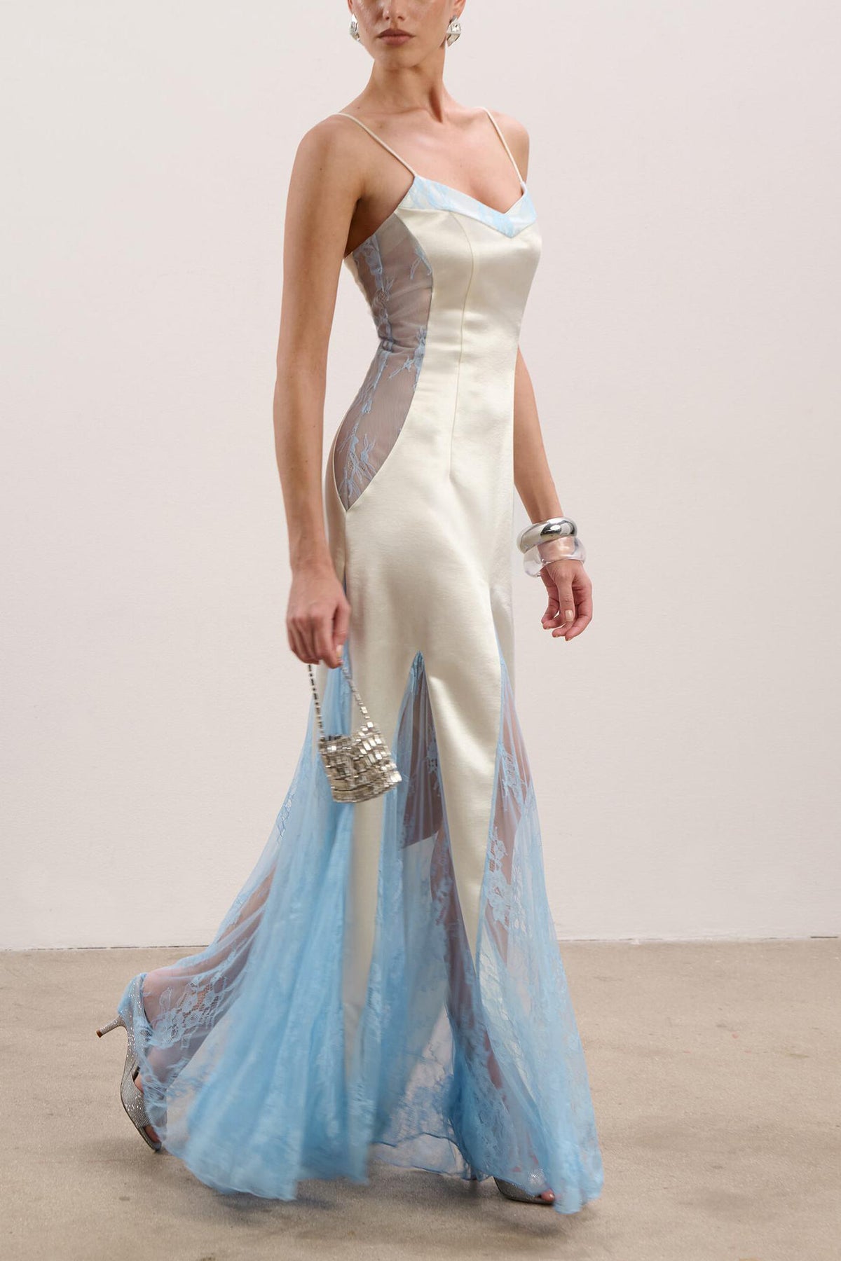 Slip Lace Splicing Maxi Dress