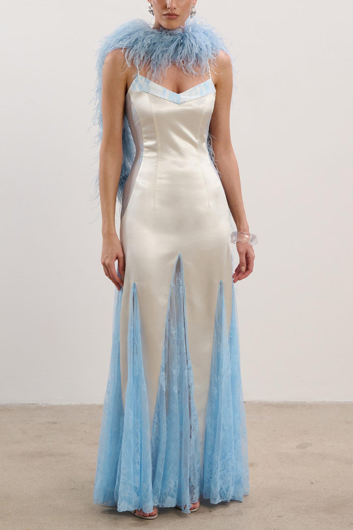 Slip Lace Splicing Maxi Dress