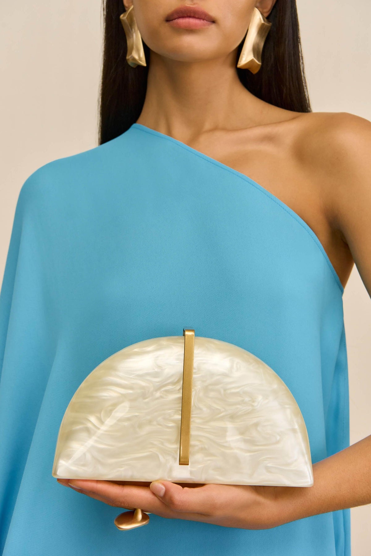 Acrylic Metal Semicircle Bag