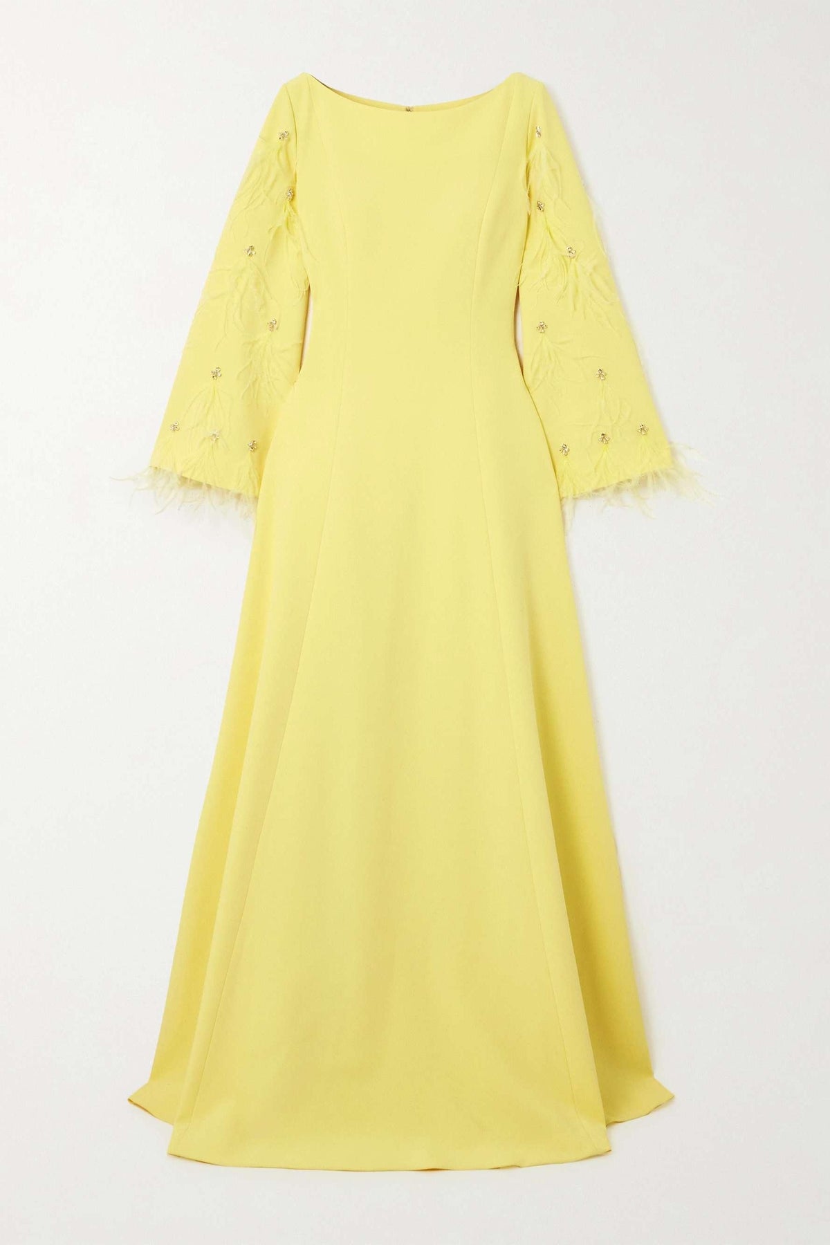 Solid Satin Rhinestone Maxi Dress