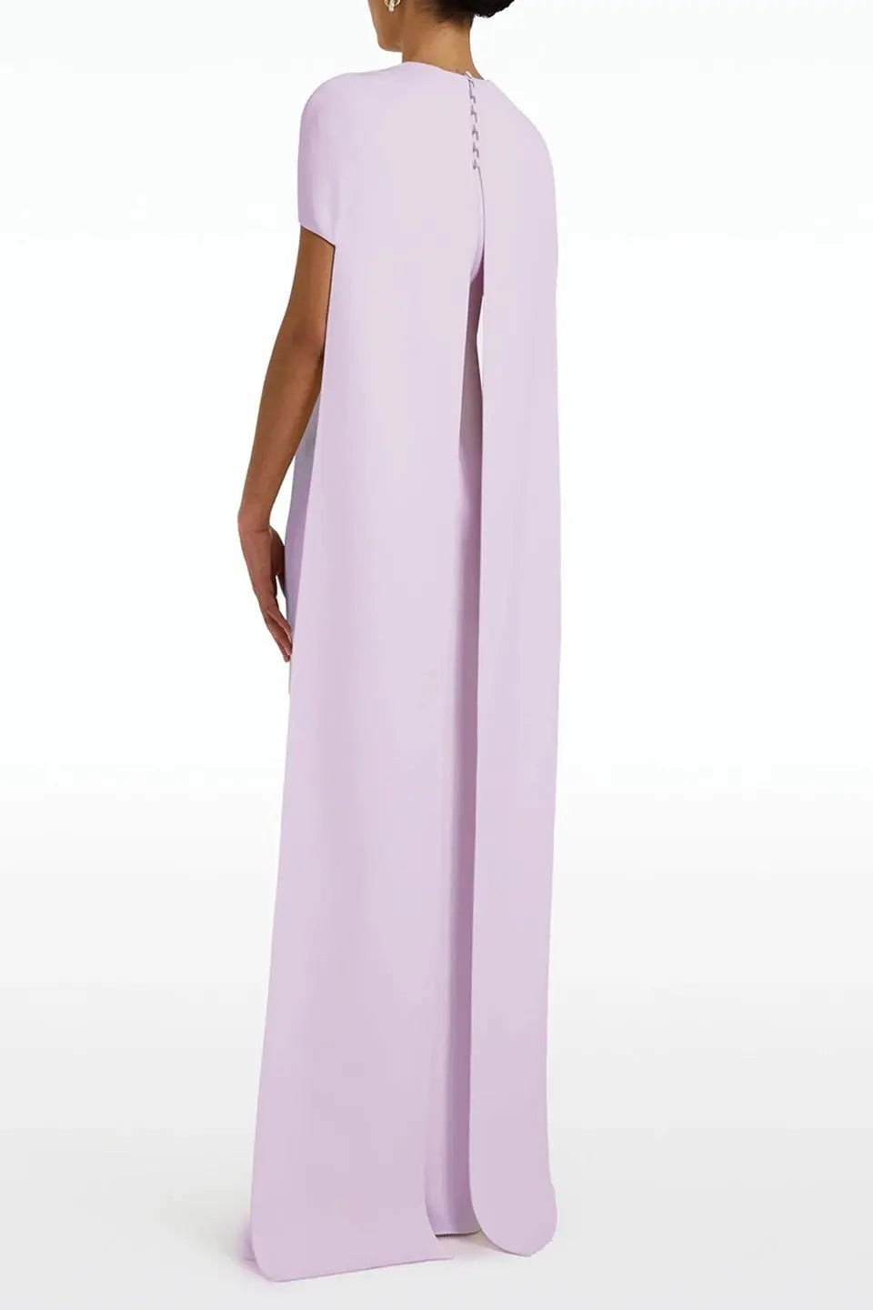 Capelet Sleeve Cape Gown Maxi Dress