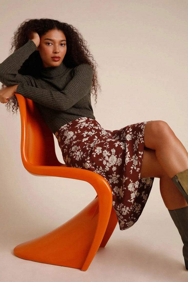 Floral Midi Skirt